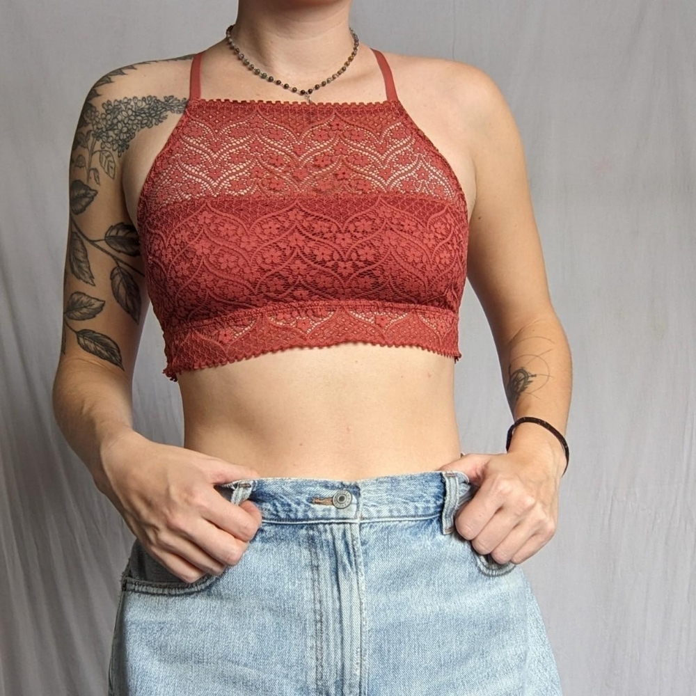 2/$25 Aerie Lace Halter Bralette